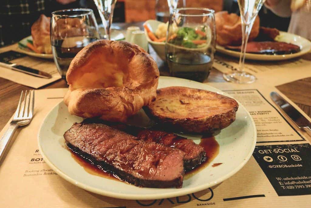 Bottomless Sunday Roast at OXBO Bankside